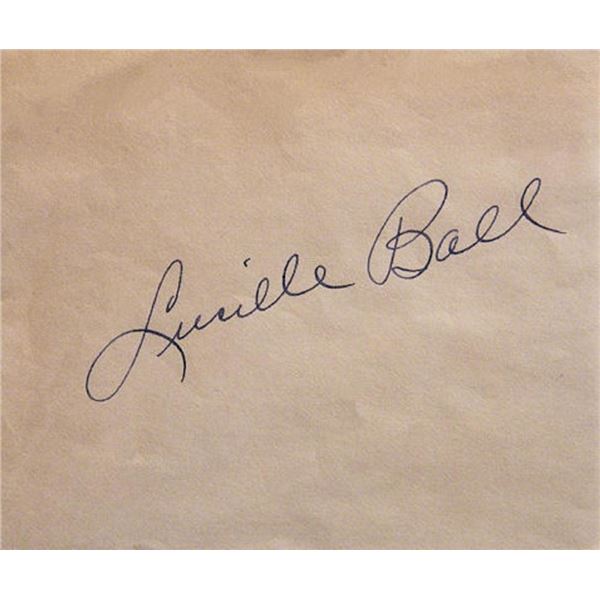 Lucille Ball signature slip