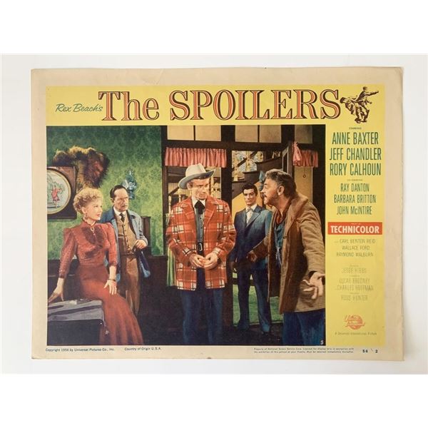 The Spoilers original 1956 vintage lobby card