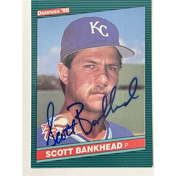 Kansas City Royals Scott Bankhead 1986 Donruss Rookies #36 signed trading card