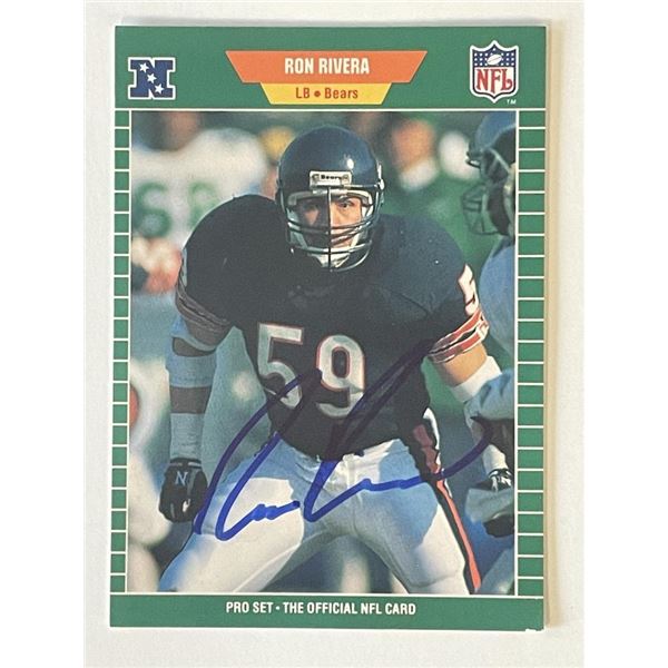 Chicago Bears Ron Rivera 1989 NFL #48 signed trading card