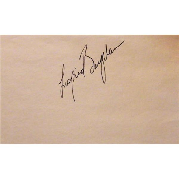 Ingrid Bergman signature slip