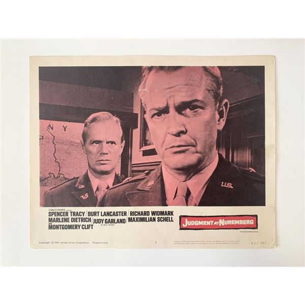 Judgment at Nuremberg original 1961 vintage lobby card