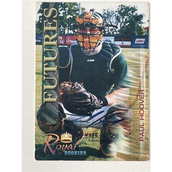 Tampa Bay Devil Rays Paul Hoover 2000 Royal Rookies Baseball Futures signed trading card. Certified