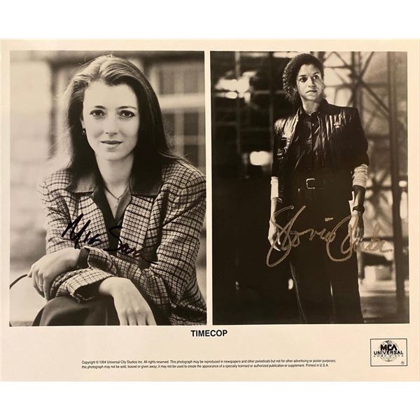 Timecop Mia Sara and Gloria Reuben signed movie photo