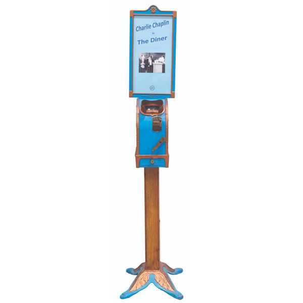 A Mutoscope with Charlie Chaplin Film.