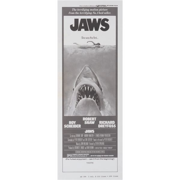 A "JAWS" Print Ad Template.
