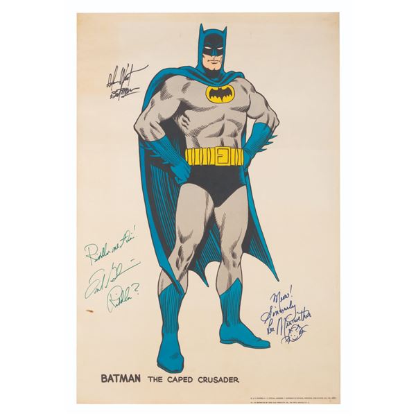 A 1960s Batman Signed Poster.