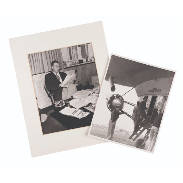 A Pair of Photos of Walt Disney.