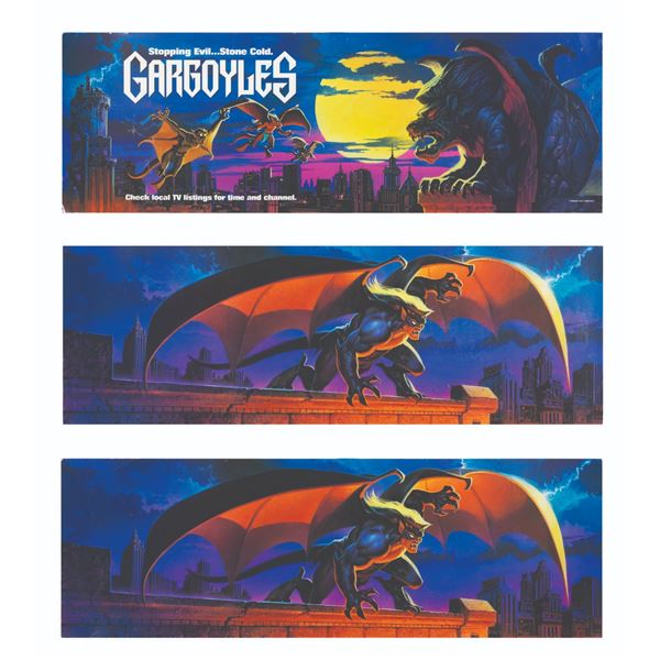 Three "Gargoyles" Bus Ads.