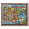 Image 2 : A Framed Fort Wilderness Resort Caricature Map Poster.