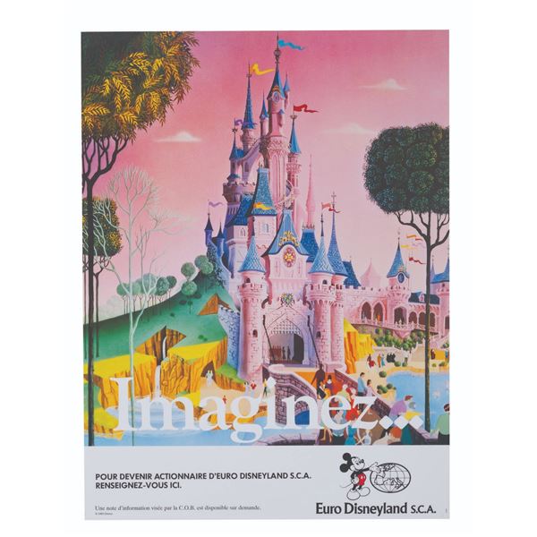 An Early Euro Disneyland Shareholder Poster.