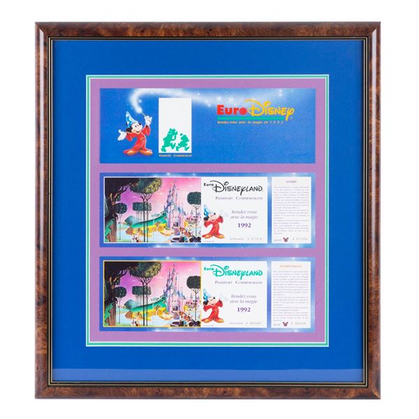 A Pair of Euro Disneyland Opening Passports.