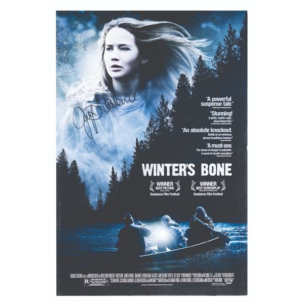 A Jennifer Lawrence Signed "Winter's Bone" One-Sheet.