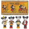 Image 1 : A Set of Early Mickey and Minnie Bisque Figurines.