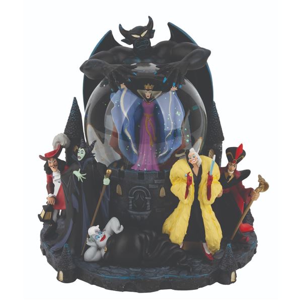 A “Grim Grinning Ghosts” Disney Villains Snow Globe.