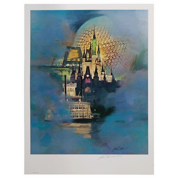 A Walt Disney World 15th Anniversary Lithograph.
