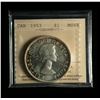 Image 1 : 1953 One Dollar No Shoulder Fold, ICCS MS-65