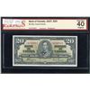Image 1 : Bank of Canada Twenty Dollars 1937, Coyne