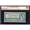 Image 1 : Bank of Canada One Dollar 1954, Devil's Face