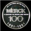 Image 2 : MERCK 1991 Centennial One Ounce .999 Silver Round