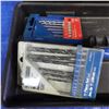 Image 4 : plastic toolbox with assorted drill bits