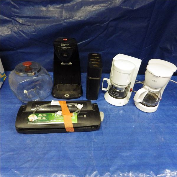 Coffee makers vacuum bag sealer etc