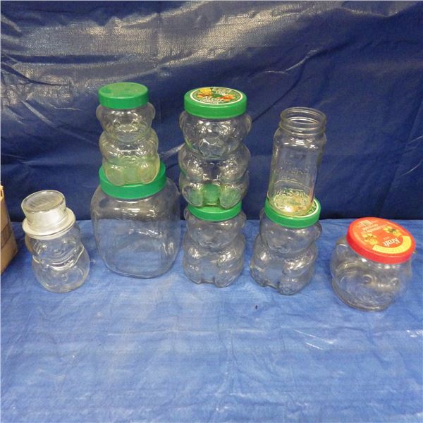 Vintage bear shaped jars