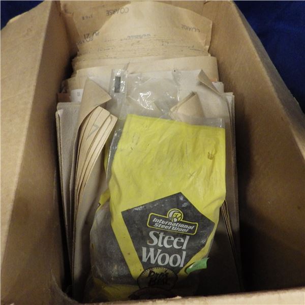 box of sanding paper