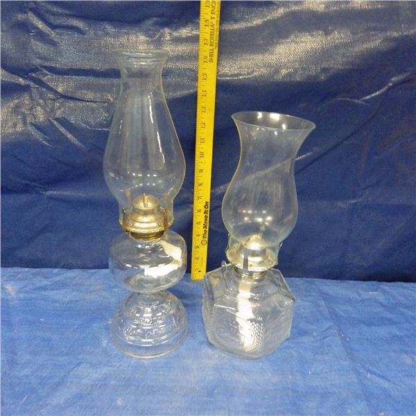 Lot of coal oil table lamps - reproductions