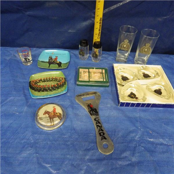 Assortment of RCMP themed items