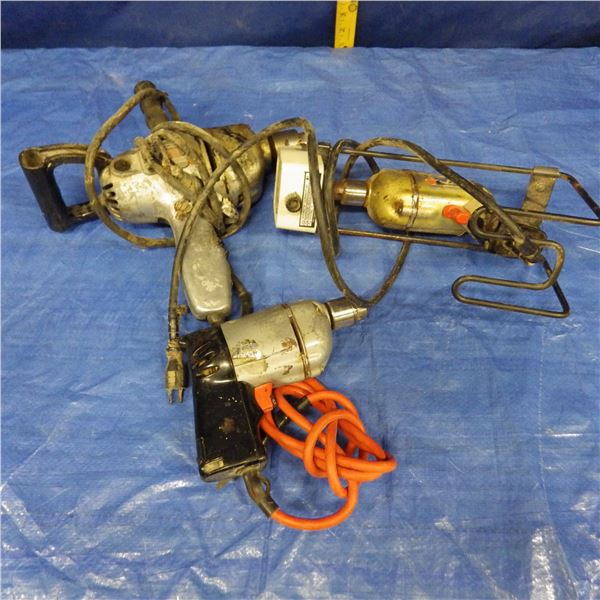 lot of assorted electric  hand drills