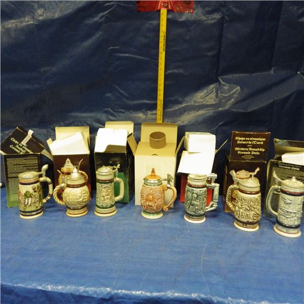 Collection of beer steins