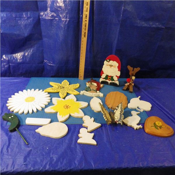 decorated wooden plaques