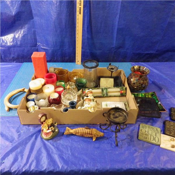 Box of candles etcetera