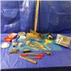 Image 1 : paint supplies  , miter box and other tools