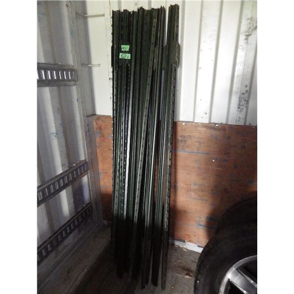 Lot of 27 steel fence posts 7 foot