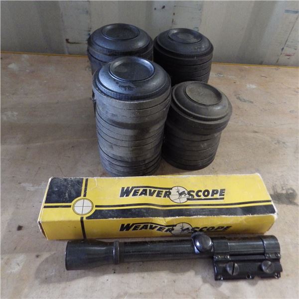 Weaver Scope and clay pigeons