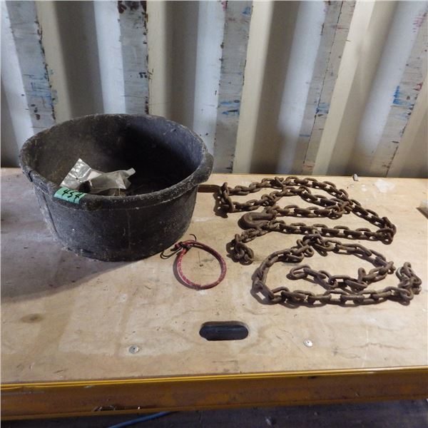 Feed tub and chain etcetera
