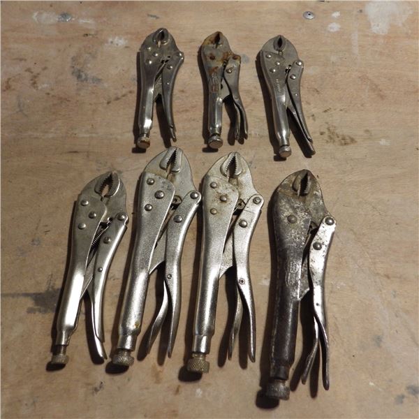 lot of vice grips