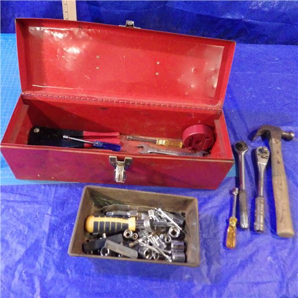 Tool box with assorted tools