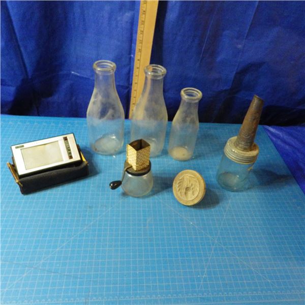 milk bottles , butter Press, Oil funnel et cetera