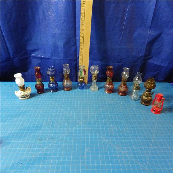 Lot of  Miniature coal oil lanterns