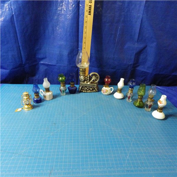 Lot of  Miniature coal oil lanterns