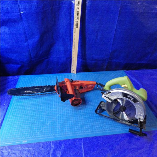 Electric chainsaw and circular saw