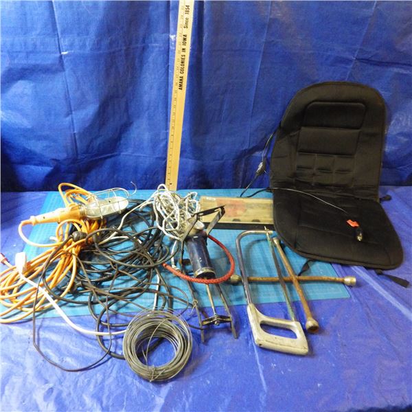extension cords , hack saw, tire wrench etcetera