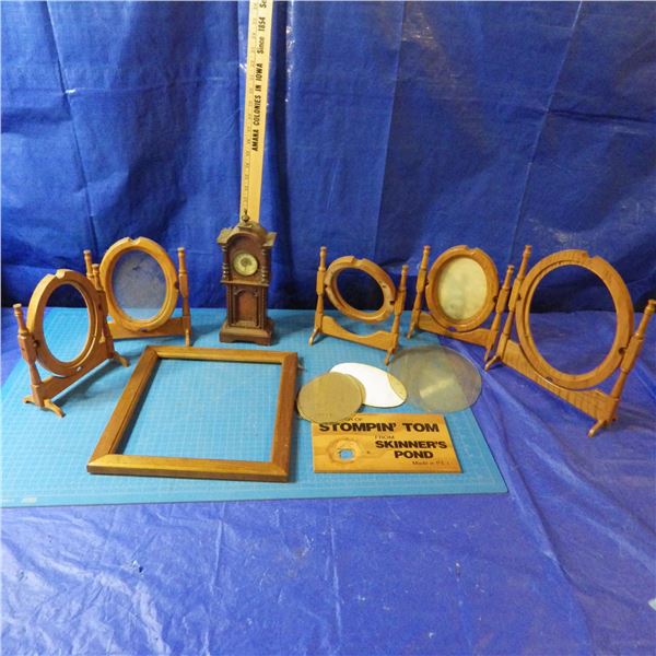 Wood framed picture frames   And games