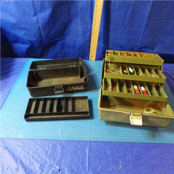 Lot of two Tackle boxes one has some tackle