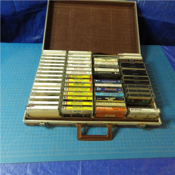 Case with cassette tapes