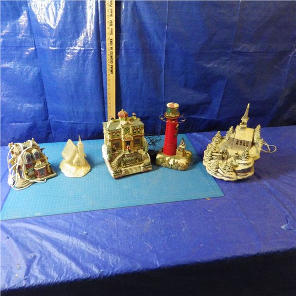 Light up Christmas Village houses and Christmas village decorations with no lights