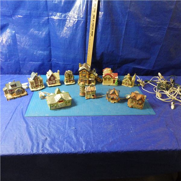 Light up Christmas Village houses and Christmas village decorations with no lights